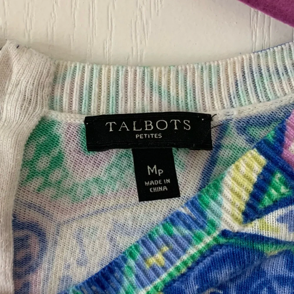 Talbots floral crew neck sweater - Picture 3 of 5